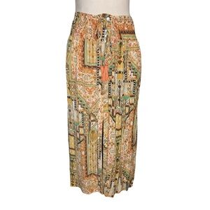 Rachel Zoe Multi-Color Bohemian Print Maxi Skirt